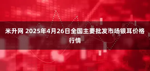 米升网 2025年4月26日全国主要批发市场银耳价格行情