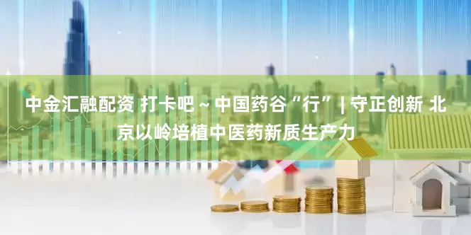 中金汇融配资 打卡吧～中国药谷“行” | 守正创新 北京以岭培植中医药新质生产力